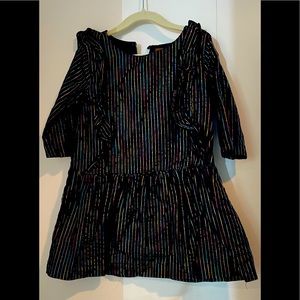 Black with multicolored pin stripes. Tea collection. Size 4. Worn once!